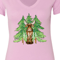 thumbnail image 4 of Inktastic Alaska Moose and Trees Women's V-Neck T-Shirt, 4 of 5