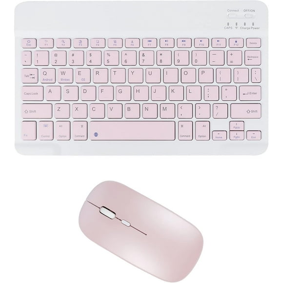 shiyou-Bluetooth Keyboard and Mouse Combo,Ultra-Slim Ergonomic Small Rechargeable Wireless Bluetooth Keyboard Mouse Set for Apple iPad iPhone Samsung Tablet Phone Android PC Computer Mac Smartphone(P