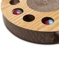 thumbnail image 3 of FurHaven Pet Cat Scratcher | Pie-Shaped Corrugated Cat Scratcher Busy Box with Catnip, Tan Woodgrain, 3 of 7