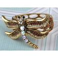 thumbnail image 3 of Alilang Beautiful Clear Ruby Crystal Rhinestone Dragonfly Insect Bracelet Bangle Cuff, 3 of 5