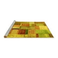 thumbnail image 2 of Ahgly Company Machine Washable Indoor Square Patchwork Yellow Transitional Area Rugs, 4' Square, 2 of 4
