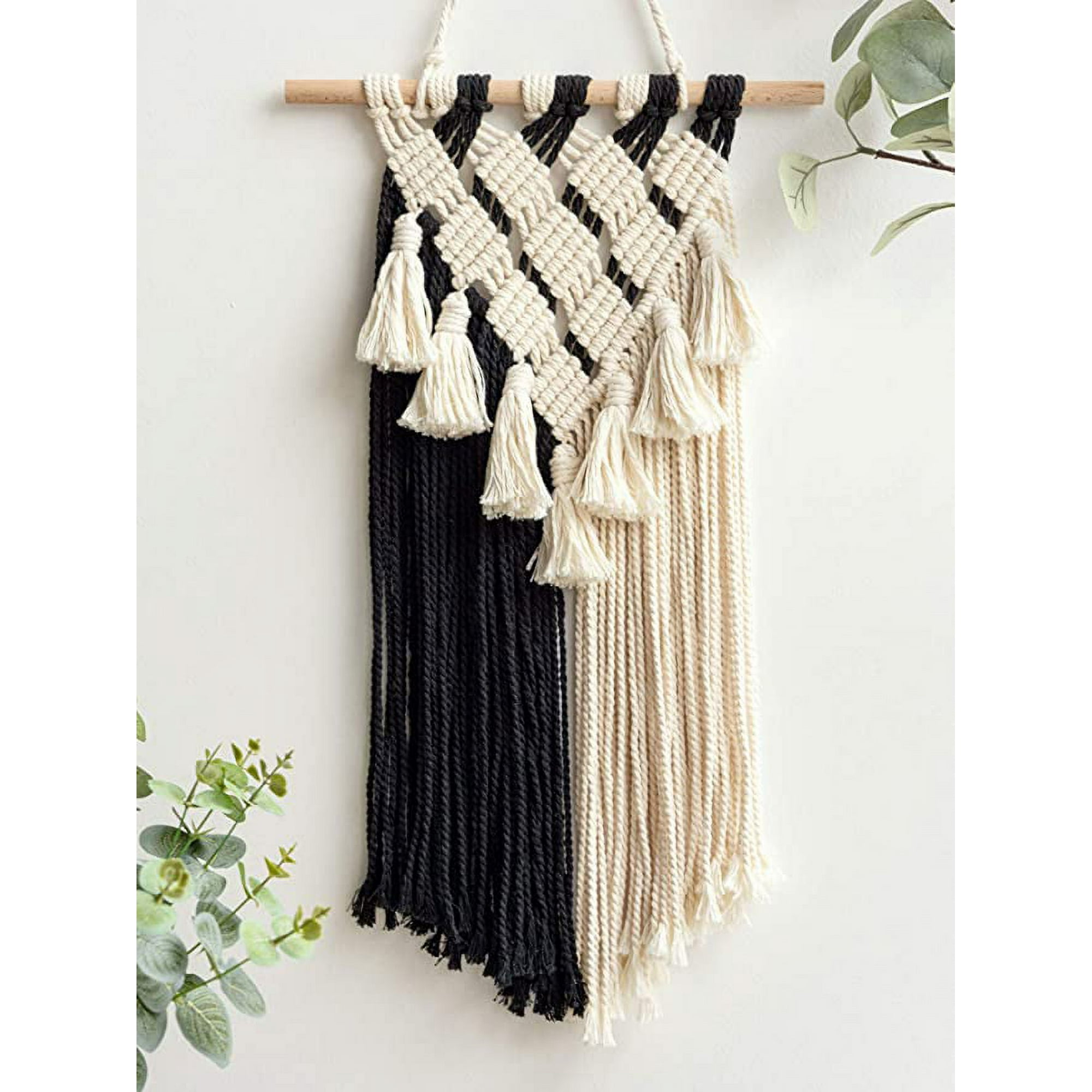 SHENMO Wall Hanging Black and White Wall Art Small Woven Tapestry Boho Wall Decor for Bedroom Living Room Nursery Dorm Room Gallery 35 50cm Walmart