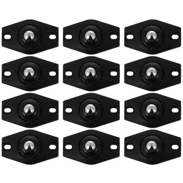 JECOMPRIS Self-Adhesive Caster Wheels - 8 Pack Mini Swivel Wheels, 360° Rotation, For Furniture, Tables & Cabinets (4 Black, 4 White)