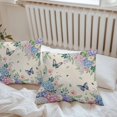 thumbnail image 6 of Throw Pillow Covers 20x20 Inch Set of 2, Watercolor Flowers Waterproof Outdoor Pillow Covers, Spring Floral Butterflies Botanical Beige Decorative Cushion Pillowcases for Couch, Sofa, Bed, Patio, 6 of 9