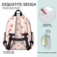 thumbnail image 5 of Strawberry and Dot Pink Pattern Cute School Backpack Bag for School with Padded Back and Adjustable Shoulder Straps 15.25"x11.5"x5.25", 5 of 5