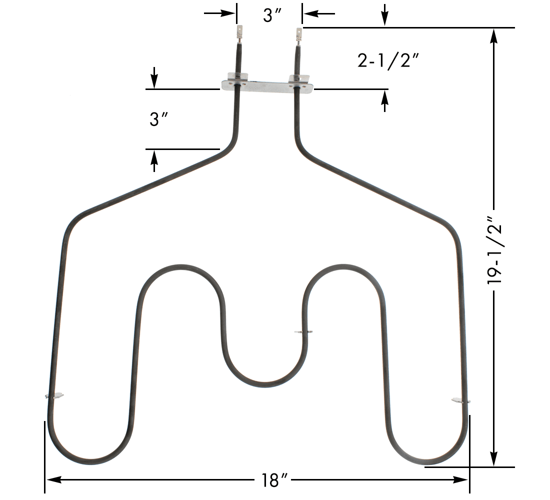 ERP WB44T10011 Bake Broil or Bake/Broil Element (Bake/Broil Element GE)