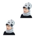thumbnail image 1 of Sonducket Sombrero de invierno para niños Conjunto de calentador de cuello a prueba de viento de punto para niños Protección auditiva de Type1 NO1, 1 of 6