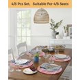thumbnail image 5 of 13 Inch Round Placemats Set of 6, Pink Non Slip Heat Insulation PP Table Mats, Vintage Modern Abstract Art Ombre Washable Place Mats for Kitchen Dining Party Table Decor, 5 of 7