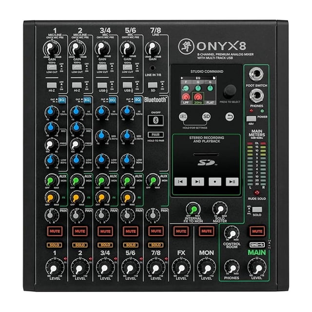 MACKIE Mezcladora Análoga Premium 8ch USB ONYX8 MACKIE