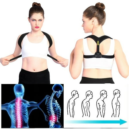 LAFGUR Adjustable Posture Corrector Brace  Straps Pain Relief for Clavicle and Upper Back Neck Shoulder Men & Women for Everyday Use in Office, Home and