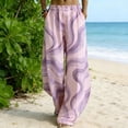 thumbnail image 1 of TaTaai Women's Spring Summer Palazzo Pants Floral Print Loose Wide Leg Tapered Cuff Design with Side Pockets and Elastic Waist for Casual and Vacation Outfits Gift, 1 of 7