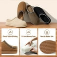 thumbnail image 2 of Litfun Memory Foam Slippers for Women Men Cozy Warm House Shoes Indoor and Outdoor, Mocha, 2 of 7