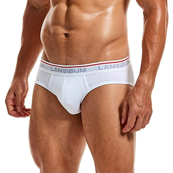 Ketyyh-chn99 Bikini sous-Vêtements pour Hommes 2024 Caleçons Courts Respirants sous-Vêtements Caleçons Courts de Mode pour Hommes Culottes Caleçons Courts Unis Shorts sous-Vêtements Pantalon Blanc,m