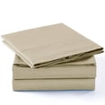 thumbnail image 3 of Unique Home Solid Bed Sheets Set - 2600 Supreme Collection - Plain 288F Double Brushed Microfiber - Wrinkle Free, Fade Resistant, Ultra Soft, Hypoallergenic -4pieces Quality Bedding Set (King, Beige), 3 of 4