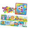 thumbnail image 2 of yotijay Assorted Color Mosaic Pegboard Educational Toys, 46 Buttons and 12 Pictures with E, 2 of 9