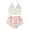 White, variant on Pajamas Set Summer Women's Sexy Lace Underwear Satin Shorts Sleep Suspenders+Shorts Homewear
