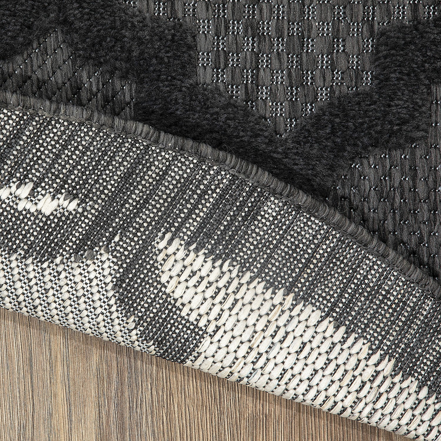 Nourison Easy Care Indoor/Outdoor Charcoal Black 8' x Round Area Rug (8 Round)