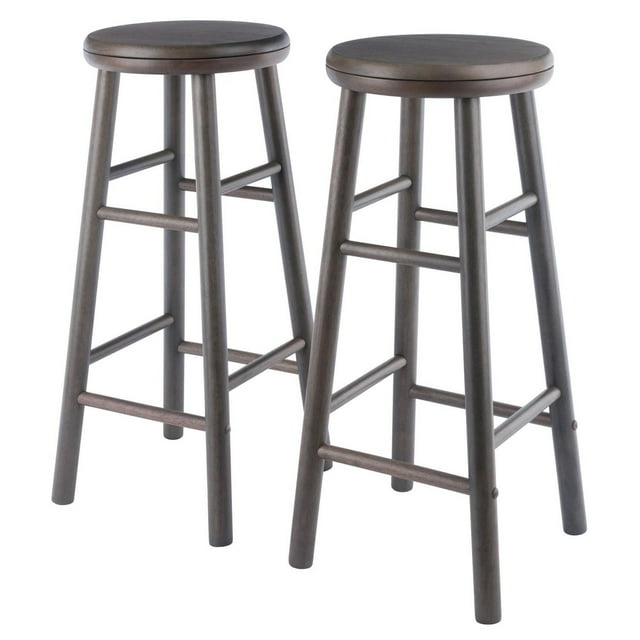 Ensemble de 2 tabourets de bar à siège pivotant Shelby