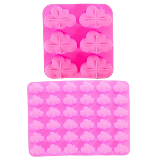 OULII 2Pcs Cloud Shaped Pink Silicone Mold For Diy Food Baking Non Stick Safe for Food Use Home Baking