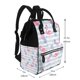 thumbnail image 2 of Fotbe Flamingo and Pineapple Mochila Maternidad - Lona de Sarga Impermeable, Mochila de Pañales de Gran Capacidad con Múltiples Bolsillos y Correas Ajustables, 2 of 6