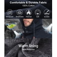 thumbnail image 4 of Lavenicole Winter Jackets for Men Fleece Lined Cotton Outdoor Winter Cargo Coats with Multi Pockets Navyblue 2XL, 4 of 6