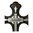 thumbnail image 5 of Large 19" H Faux Wooden Family Fleur De Lis French Lily Motif Wall Cross Decor, 5 of 8