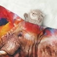 Noikeo Oil Paintings of Elephants Pattern Waterproof Pet Blanket