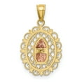 thumbnail image 4 of Finest Gold 10K Two-Tone with White Rhodium Our Lady of Guadalupe Pendant, 4 of 5