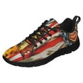 thumbnail image 2 of Firefighter American Flag U S Running Shoes Sneakers Mesh Black Size 9, 2 of 5
