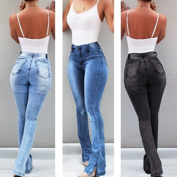Women's Stretchy Denim High Waist Jeans - Walmart.com