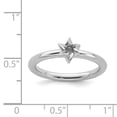 thumbnail image 5 of Solid 925 Sterling Silver Stackable Star of David Lucky Jewish Ring Eternity Band Size 7, 5 of 6