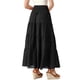 thumbnail image 3 of Faldas Boho para Mujeres Inspire Chic, Falda Maxi de Playa con Cintura Elástica Fruncida y Diseño en Capas, Color Negro, 3 of 6