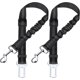 thumbnail image 1 of BRILLAR Cinturón de seguridad ajustable para perros y gatos - Seguridad mejorada con amortiguador elástico y mosquetón resistente - Negro 2, 1 of 4