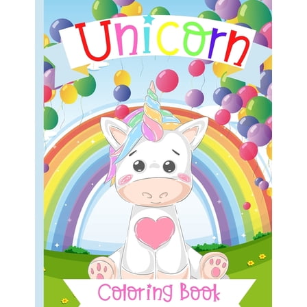 Unicorn Coloring Book: Very Cute Unicorn coloring Book for Kids ages 4-8, (Paperback)