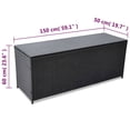 thumbnail image 3 of vidaXL Garden Storage Box Black 150x50x60 cm Poly Rattan, 3 of 3