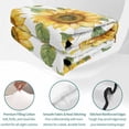 thumbnail image 4 of Twin XL Quilt Set 68''x98'', Sunflower Lightweight Summer Bedspread Coverlet Set with 2 Pillow Shams, Farmhouse Watercolor Botanical Summer Breathable All Season Quilt Bedding for Dorm/Guest Room, 4 of 9