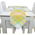 thumbnail image 4 of 13"x70" Rectangle Cloth Table Runner Yellow Pattern Tartan Table Cover for Wedding Birthday Holiday, 4 of 5