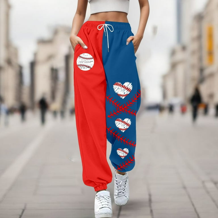ZHAGHMIN Comfy Women Sweatpants 2024 Love Printed High Waisted