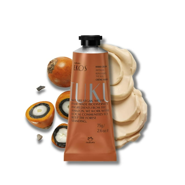 Crema de manos natura Ekos Tukumã Hidratante 75g Vegan