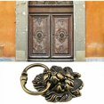 thumbnail image 2 of Antique bronze front door knocker with tiger head design.Tiger head door handle animal head decorative buckle handle, 2 of 5