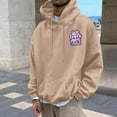 thumbnail image 1 of MHFRRA Sudadera con Capucha Informal para Hombre, Holgada, con Estampado Gráfico, para Otoño E Invierno, Uso Diario, Cómoda, Tela Suave, Ligera, Ropa de Calle Caqui, 1 of 4