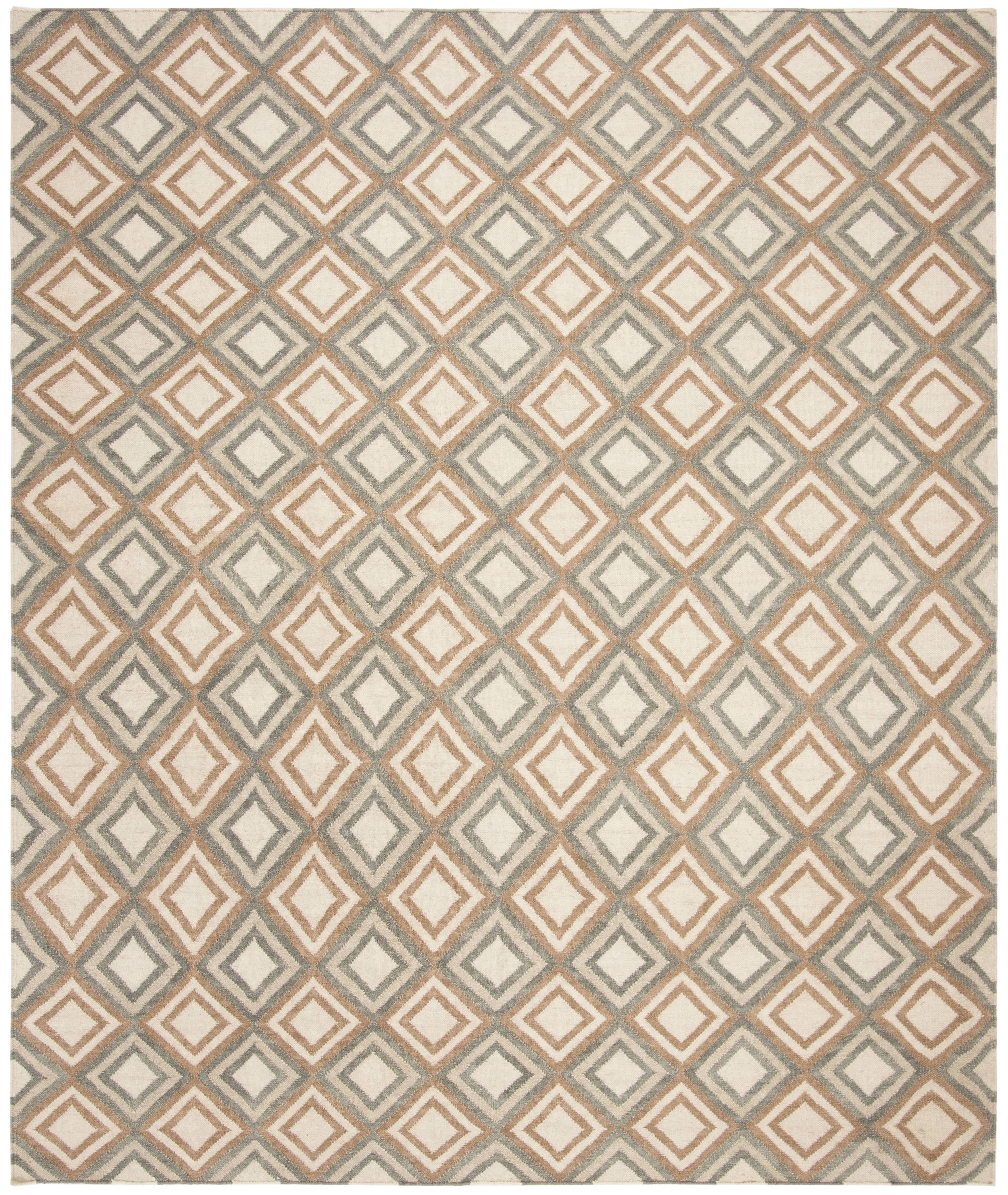 Safavieh Dhurries Jarrod Geometric Wool Area Rug, Ivory/Multi, 8' x 10'
