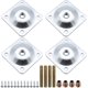 thumbnail image 1 of Juego de 4 cuadrados Placas de montaje NQ para patas de muebles de metal con pernos de suspensión y tornillos, 1 of 5