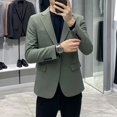 thumbnail image 3 of Chaqueta corta para hombre, abrigos cortos, para fiesta, tallas grandes, trajes y blazers para hombre, ropa informal, elegante, sencilla, con botones, 3 of 5