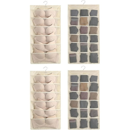 

Bra organizers hanging bra storage bra hanger Double Sided with Pockets Space Saving closet organzier for Bra underwear