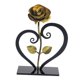 thumbnail image 2 of Flor Moderna con Soporte en forma de corazón Soledad Adorno de Decoración Amarillo, 2 of 8