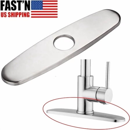 10" Kitchen Faucet Plate Sink Hole Cover Deck Plate Escutcheon Brushed Nicke Us