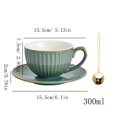 thumbnail image 2 of Taza de café Vintage, juego de tazas de flores de cerámica for el hogar, juego de tazas de té de la tarde for lavar a mano con leche, 2 of 7