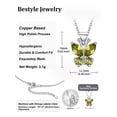 thumbnail image 7 of Bestyle Cute Butterfly Birthstone Necklace for Women, August Pendant Necklace Choker Jewelry Gifts for Mother's Day Birthday Graduation, 7 of 7