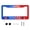 Style 1-1 piece, variant on Boricua Puerto Rico Frog Aluminum License Plate Frame, Patriotic US Car Tag Holder with Mounting Hardware 2 Pack